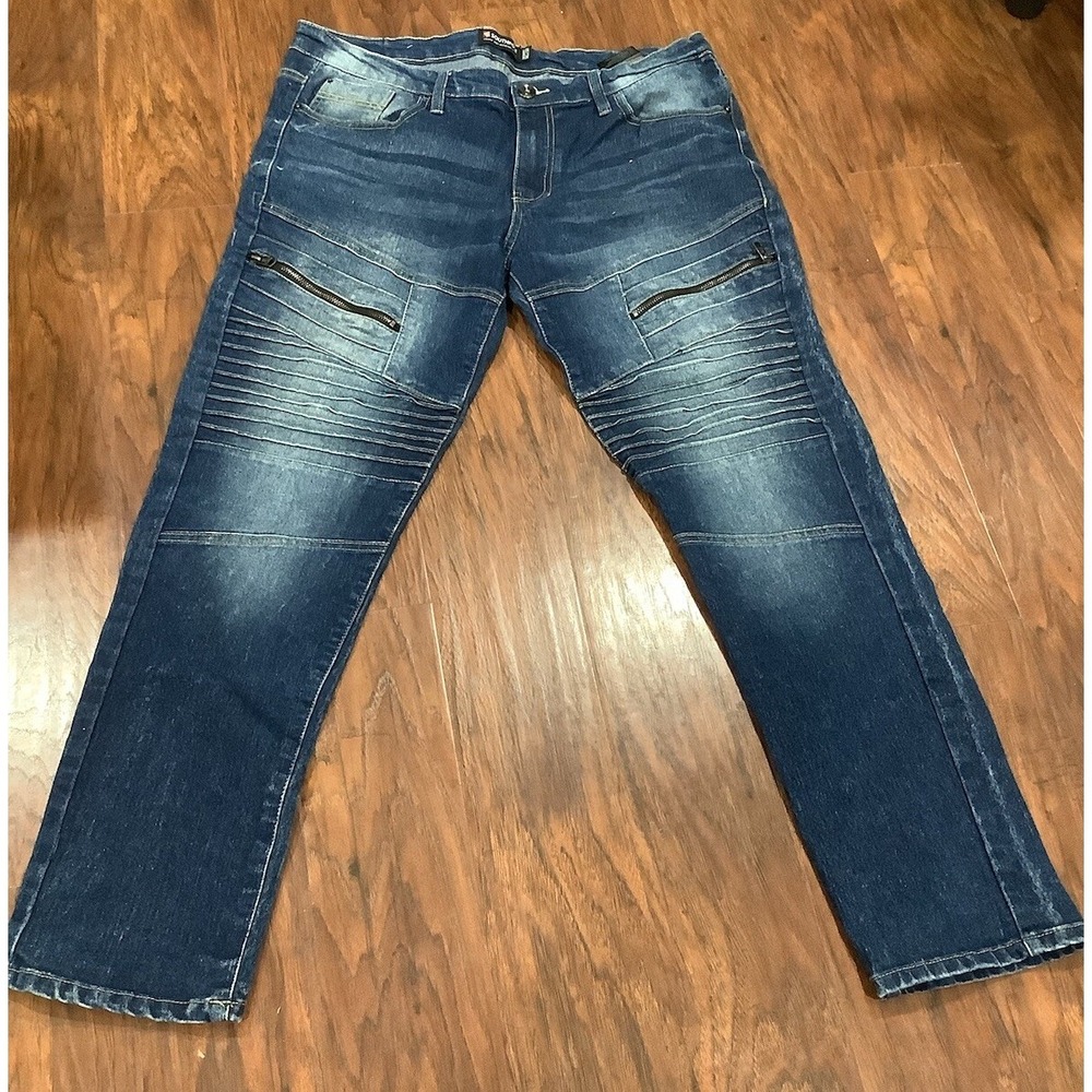 Southpole Mens  Straight Skinny  Blue Jeans Stone Wash Size‎ W 36x32